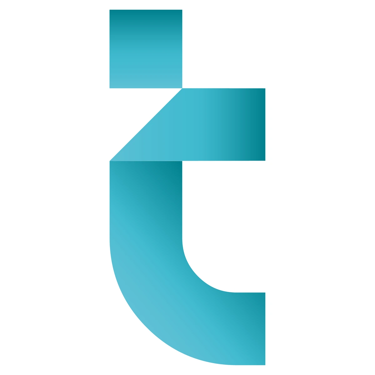 The original logomark in a turquoise gradient